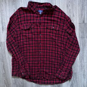 George Flannel Long sleeve Red shirt 3xl